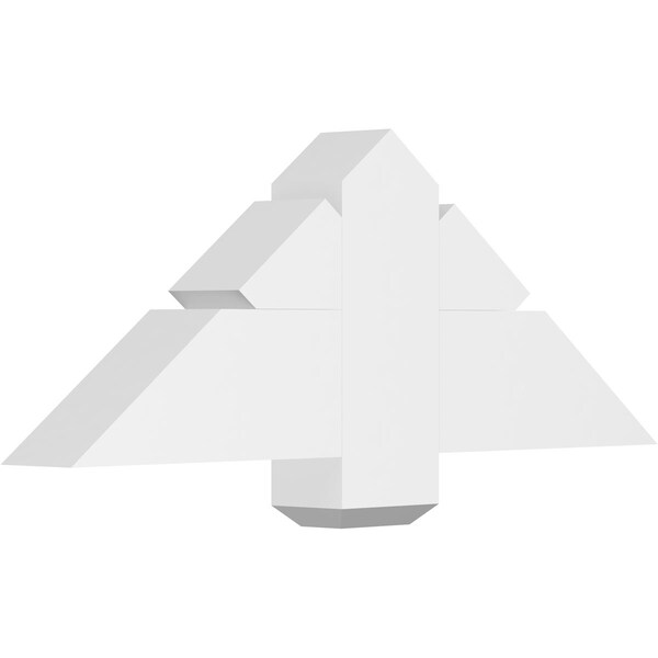 Ekena Millwork Kennewick Architectural Grade PVC Gable Bracket, 36"W x 13 1/2"H x 4"D x 6"F, 9/12 Pitch GBP036X14X0406KEN00 - main